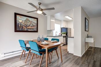 Stylish wood plank-style flooring in common areas